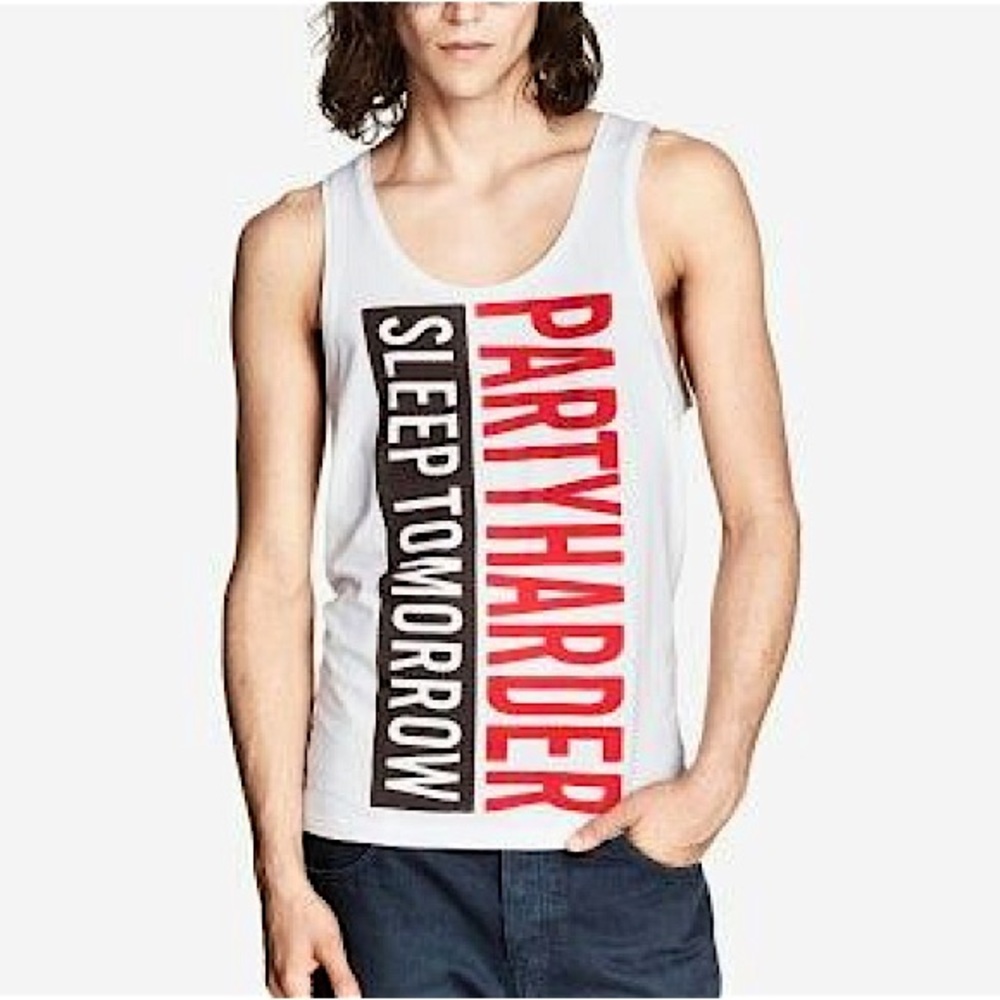 H&M Divided Party Harder Sleep Tomorrow Tank Top Large